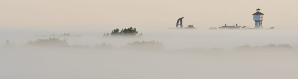 Langeoog im Morgennebel (Blick vom Flinthörn)