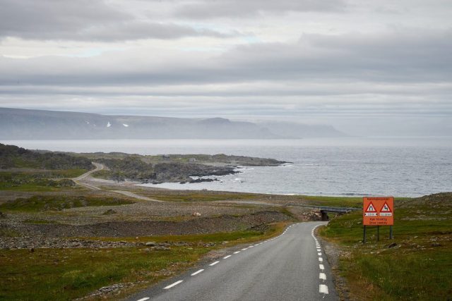 Straße nach Hamningberg (nur im Sommer offen)