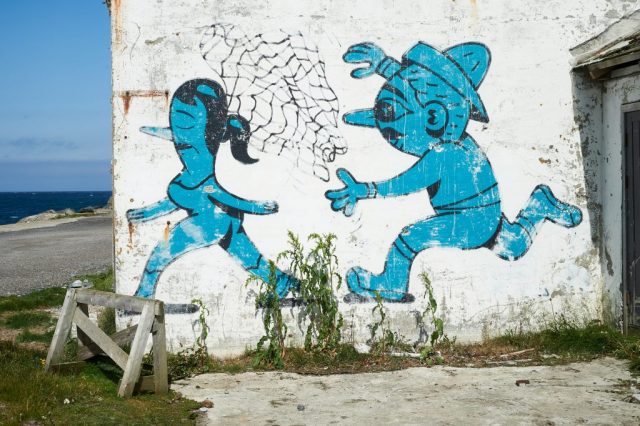 In Vardø gibt es unzählige Graffitis